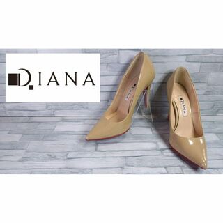 ダイアナ(DIANA)のDIANA レディース  パンプス ヒール  エナメル  ベージュ 靴 21.5(ハイヒール/パンプス)