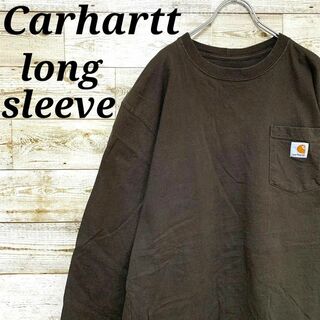 carhartt - 【w491】希少USA古着カーハート長袖Tシャツトップスカットソーロングスリーブ