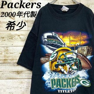 【w492】希少USA古着グリーンベイパッカーズNFL00s半袖Tシャツトップス(Tシャツ/カットソー(半袖/袖なし))