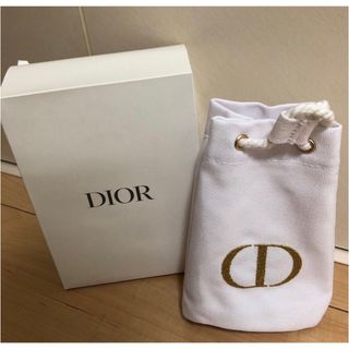 【Dior】ノベルティ巾着ポーチ ホワイト  新品未使用