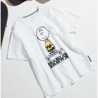 ベースコントロール(BASE CONTROL)のピーナッツ PEANUTS チャーリー・ブラウン 半袖 Tシャツ　スケボー(Tシャツ/カットソー(半袖/袖なし))