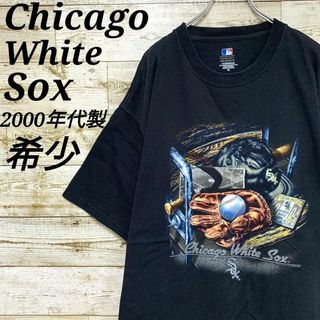 【w489】希少USA古着シカゴホワイトソックスMLB半袖Tシャツトップス00s(Tシャツ/カットソー(半袖/袖なし))