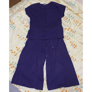 CA紫色の半袖トップスとガウチョパンツ(シャツ/ブラウス(半袖/袖なし))