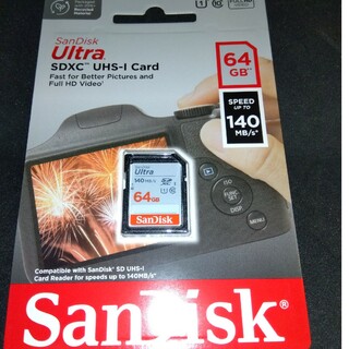 新品 SanDisk サンデスク SDカード 64GB 140MB Ultra