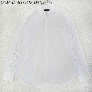 コムデギャルソン(COMME des GARCONS)のコムデギャルソン レア✨メンズ フリル袖シャツ ブラウス S 白(Tシャツ/カットソー(七分/長袖))