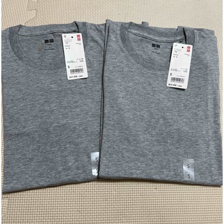 ユニクロ(UNIQLO)のUNIQLO クルーネックT グレー(Tシャツ/カットソー(半袖/袖なし))