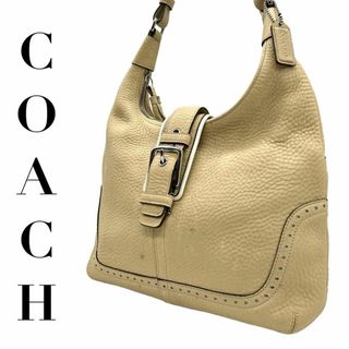 コーチ(COACH)のCOACH コーチ　s30 レザー　肩掛け　5054　ハンドバッグ　ベージュ(ハンドバッグ)