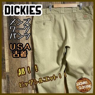 ディッキーズ(Dickies)のベージュ ディッキーズ メンズ ワーク チノパン パンツ USA古着 90s(ワークパンツ/カーゴパンツ)