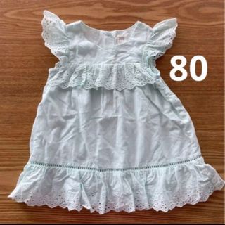 ベビーギャップ(babyGAP)のbaby gap ワンピース ミントグリーン 80(ワンピース)