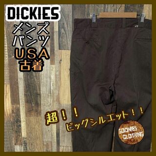 ディッキーズ(Dickies)のワーク パンツ ディッキーズ ブラウン 2XL 38 メンズ USA古着(ワークパンツ/カーゴパンツ)