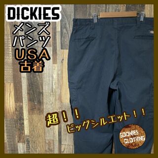ディッキーズ(Dickies)のワーク メンズ グレー 企業ロゴ 2XL 40 ディッキーズ パンツ USA古着(ワークパンツ/カーゴパンツ)