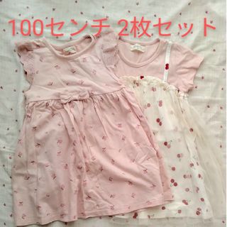 シマムラ(しまむら)の女の子 夏服 ワンピース 2枚セット 100(ワンピース)