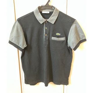 ラコステ(LACOSTE)のラコステ　ブラック×グレーポロシャツ(ポロシャツ)