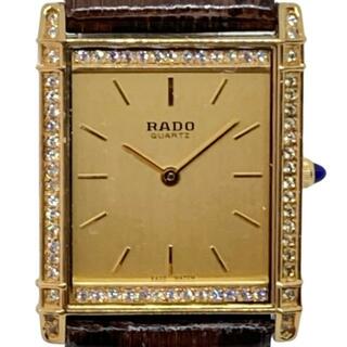 ラドー(RADO)のRADO(ラドー) 腕時計 - 121.9553.2 ボーイズ 社外ベルト/ラインストーンベゼル ゴールド(腕時計)