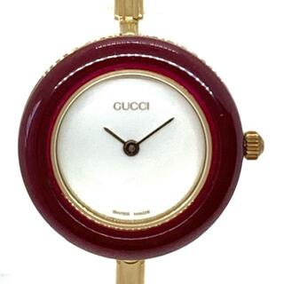グッチ(Gucci)のGUCCI(グッチ) 腕時計美品  ベゼルウォッチ 11/12.2L レディース 白(腕時計)