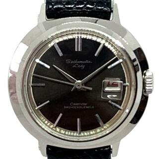Seikomatic(セイコーマチック) 腕時計美品  2505-0020 レディース 社外ベルト 黒(腕時計)