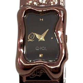 キューポット(Q-pot.)のQ-pot.(キューポット) 腕時計 メルティチョコレートウォッチ VC00-5000 レディース 黒(腕時計)