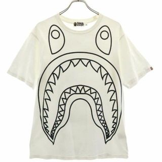 アベイシングエイプ(A BATHING APE)のアベイシングエイプ シャークプリント 半袖 Tシャツ M ホワイト A BATHING APE メンズ(Tシャツ/カットソー(半袖/袖なし))