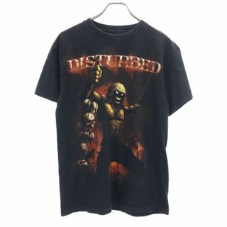 ディスターブド DISTURBED プリント バンド 半袖 Tシャツ 黒 ディスターブド メンズ(Tシャツ/カットソー(半袖/袖なし))