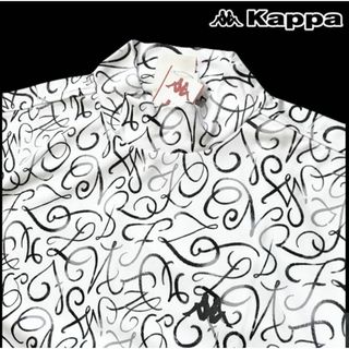 Kappa - 新品　メンズL　総柄 白グレー【Kappa GOLF】  モックネック半袖シャツ