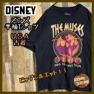 ディズニー(Disney)のヴィンテージ ディズニー ブラックXL メンズ ヘラクレス 90s半袖 Tシャツ(Tシャツ/カットソー(半袖/袖なし))