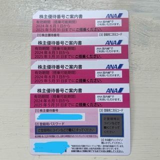 ANA 株主優待券　4枚　ゆうパケット(航空券)