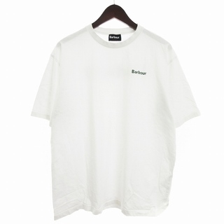バーブァー(Barbour)のバブアー バックプリント ベーシックロゴ Tシャツ 半袖 白 ホワイト L(Tシャツ/カットソー(半袖/袖なし))
