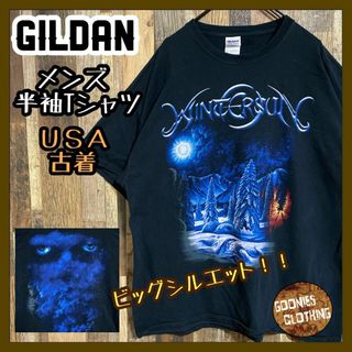 ウィンターサン ギルダン バンドT XL 2013 ブラック古着 半袖 Tシャツ(Tシャツ/カットソー(半袖/袖なし))