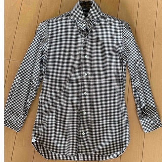 バルバ(BARBA)のBARBAドレスシャツ ブラウン 七分袖シャツ size37 美品(Tシャツ/カットソー(七分/長袖))