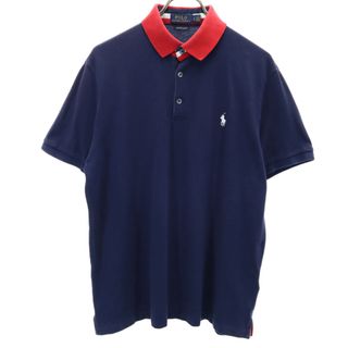 ポロラルフローレン(POLO RALPH LAUREN)のポロラルフローレン 半袖 ポロシャツ L ネイビー POLO RALPH LAUREN 鹿の子 メンズ(ポロシャツ)