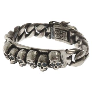 SofferAri ソファーアリ DONT FUCK AROUND BRACELET with Sapphire Eyes スカルモチーフ ドント ファック アラウンド 925 ブレスレット サファイア シルバー(ブレスレット)