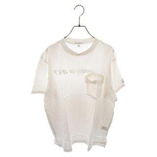 エンジニアードガーメンツ(Engineered Garments)のEngineered Garments エンジニアド ガーメンツ EG LaG or JFK Print T 胸ポケット 半袖Tシャツ ホワイト(Tシャツ/カットソー(半袖/袖なし))