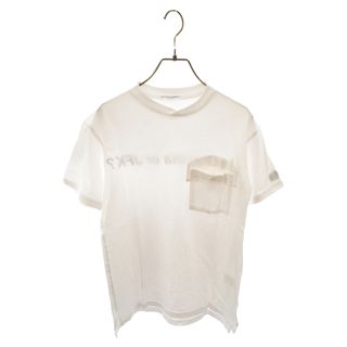 エンジニアードガーメンツ(Engineered Garments)のEngineered Garments エンジニアド ガーメンツ EG LaG or JFK Print T 胸ポケット 半袖Tシャツ ホワイト(Tシャツ/カットソー(半袖/袖なし))