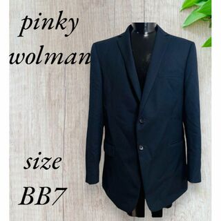 ピンキーウォルマン(pinky wolman)のピンキーウォルマン ジャケット スーツ ビジネス シングル 黒 A078(テーラードジャケット)