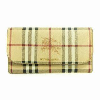 バーバリー(BURBERRY)のバーバリー 長財布 メガチェック コンチネンタル ロングウォレット ベージュ系(財布)