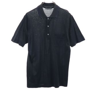 celine - セリーヌ イタリア製 半袖 ポロシャツ M ブラック CELINE メンズ