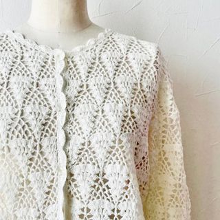 crochet cardigan ／ vintage(カーディガン)