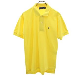 ポロバイラルフローレン 半袖 ポロシャツ M イエロー Polo by Ralph Lauren 鹿の子 メンズ(ポロシャツ)