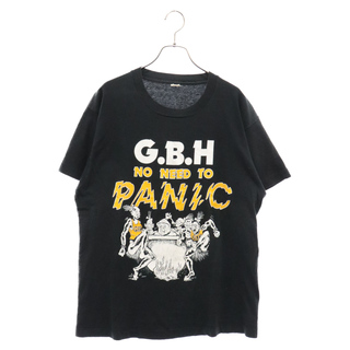 VINTAGE ヴィンテージ 80S VINTEGE G.B.H No Need To Panic 1987 Tou TEE フロントプリント半袖Tシャツ カットソー ブラック ヴィンテージ(Tシャツ/カットソー(半袖/袖なし))