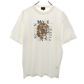 エムシーエム(MCM)のエムシーエム プリント 半袖 Tシャツ M ホワイト系 MCM 刺繍 メンズ(Tシャツ/カットソー(半袖/袖なし))