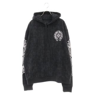 クロムハーツ(Chrome Hearts)のCHROME HEARTS クロムハーツ SWTSHRT PLVR セメタリークロス 総柄 プルオーバースウェットパーカー ブラック(パーカー)