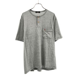 ダックス(DAKS)のダックス 日本製 半袖 ヘンリーネック Tシャツ L DAKS 胸ポケット メンズ(Tシャツ/カットソー(半袖/袖なし))