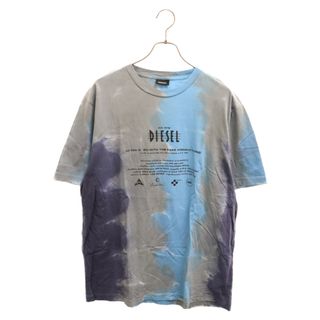 ディーゼル(DIESEL)のDIESEL ディーゼル タイダイモチーフロゴプリント半袖Tシャツ ブルー調(Tシャツ/カットソー(半袖/袖なし))