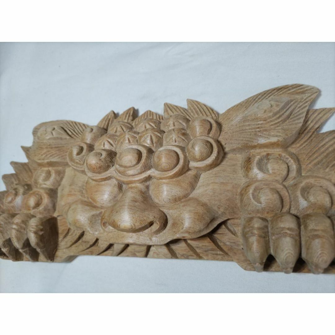 在庫処分品！【獅子噛み】幅30ｃｍ　魔除け！山車、神輿　だんぢり彫刻部材