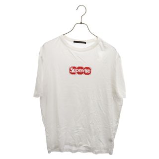 LOUIS VUITTON - LOUIS VUITTON ルイヴィトン 17AW×SUPREME Box Logo Tee シュプリーム モノグラムボックスロゴ半袖Tシャツ ホワイト/レッド HDY92WJC8 413N