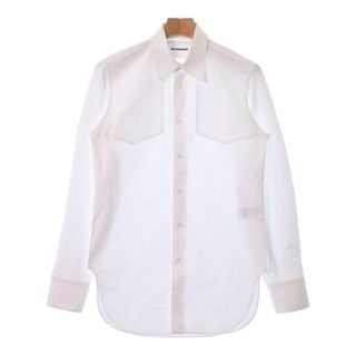 ジルサンダー(Jil Sander)のJIL SANDER ジルサンダー カジュアルシャツ 37(XS位) 白 【古着】【中古】(シャツ)