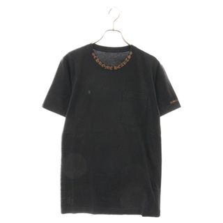 クロムハーツ(Chrome Hearts)のCHROME HEARTS クロムハーツ NECK LOGO S/S TEE ネックロゴ プリント 半袖カットソー Tシャツ ブラック(Tシャツ/カットソー(半袖/袖なし))