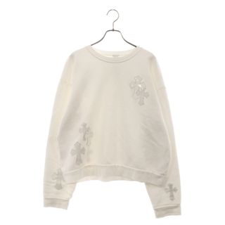 クロムハーツ(Chrome Hearts)のCHROME HEARTS クロムハーツ Y NOT CREW NECK SWEAT クルーネック スウェット クロスパッチ ホワイト レディース(スウェット)