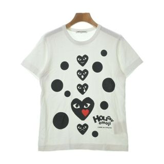 コムデギャルソン(COMME des GARCONS)のCOMME des GARCONS Tシャツ・カットソー L 白x黒x赤 【古着】【中古】(カットソー(半袖/袖なし))