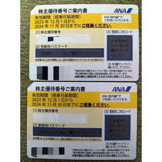 エーエヌエー(ゼンニッポンクウユ)(ANA(全日本空輸))のANA 株主優待 券 (株主割引 券)(航空券)